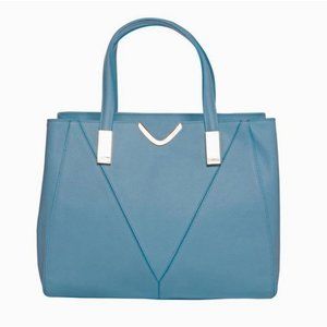 Tatou Light Blue Italian Leather Handmade Bag